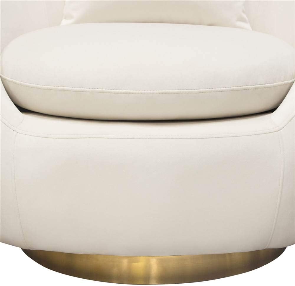 Diamond Sofa Swivel Accent Chair in Light Cream