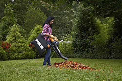 WORX Trivac 3-in-1 Electric Leaf Blower/Leaf Vacuum/Leaf Mulcher, WG509 | 350CFM & 210MPH Airflow, 18:1 Mulch Ratio for Efficient Leaf Removal, Corded