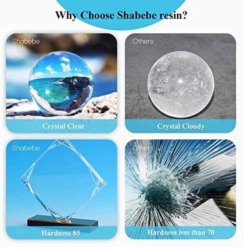 Epoxy Resin, 32OZ Epoxy Resin Crystal Clear, Not-Yellowing No-Bubble, Self Leveling Easy Pour/Mix 1:1 Casting Kit & Coating for DIY Jewelry Making