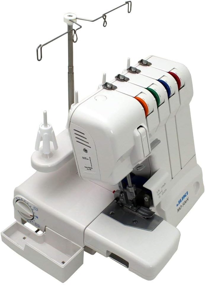 Juki, MO-50E, 3 or 4 Thread Serger, Lay In Tensions, Adjustable Differential Feed, Built In Rolled Hem, Automatic Lower Looper Threader