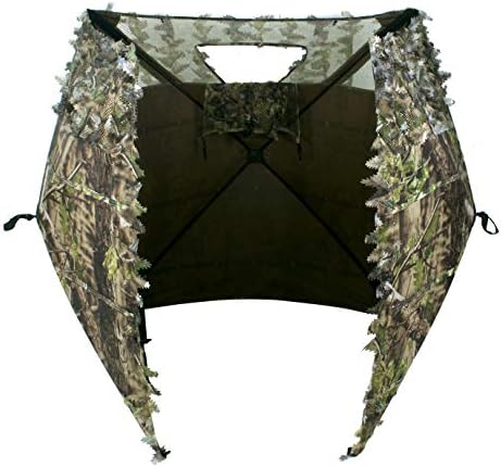 AUSCAMOTEK Pop Up Ground Blind for Deer Duck Turkey Hunting Portable Quick Setup Lightweight Green/Brown/Dry Grass Ground Peg Included