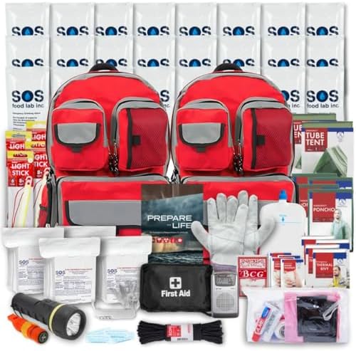 Family Emergency Kit | All-in-one Survival Kit Backpack for Earthquake, Flood, Disaster Relief, Civil Unrest & Outdoor - Survival Bag & Emergency Preparedness Kit for Families