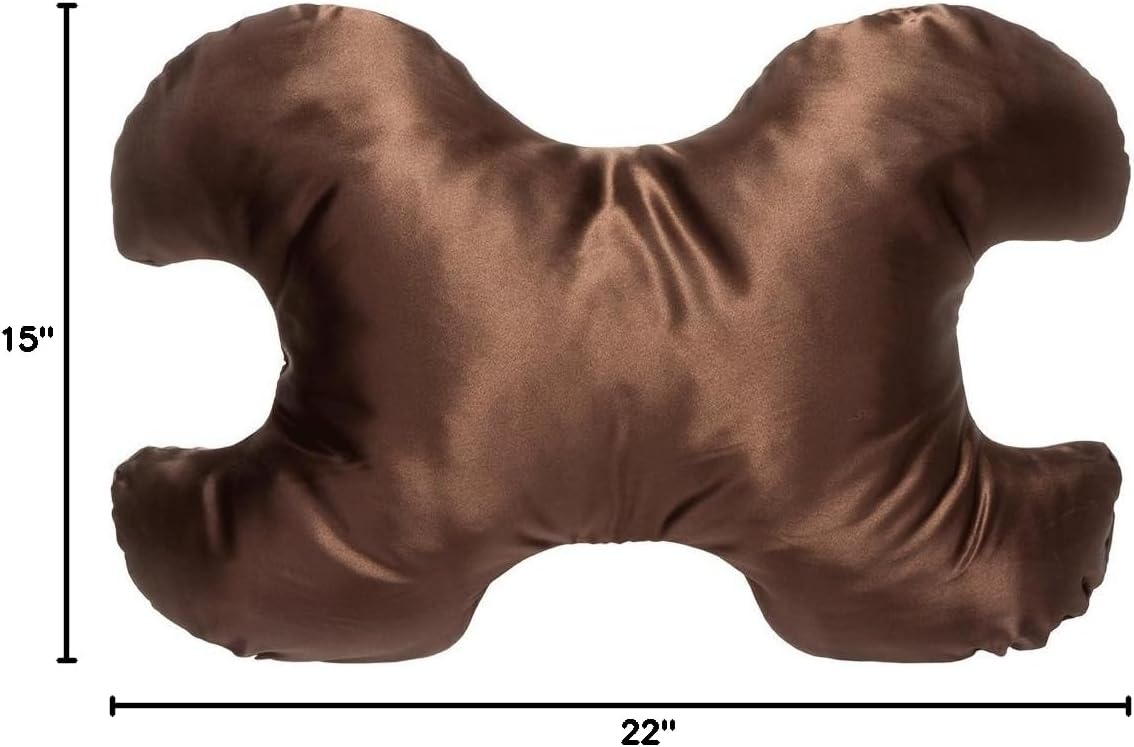 Save My Face!" Pillow THE Original Anti-Wrinkle PILLOWETTE Le Grand Pillow in Satin Chocolate
