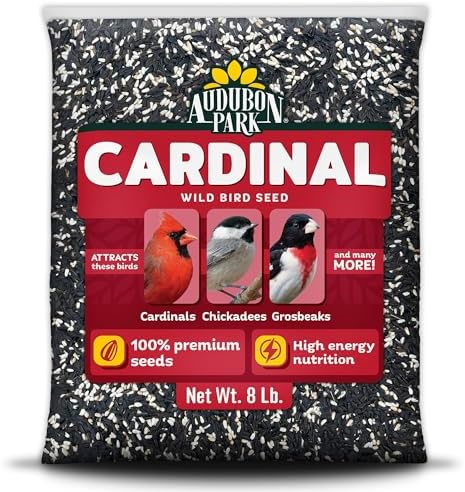 Audubon Park Cardinal Blend Wild Bird Food, Cardinal Bird Seed for Outside Feeders, 4-Pound Bag