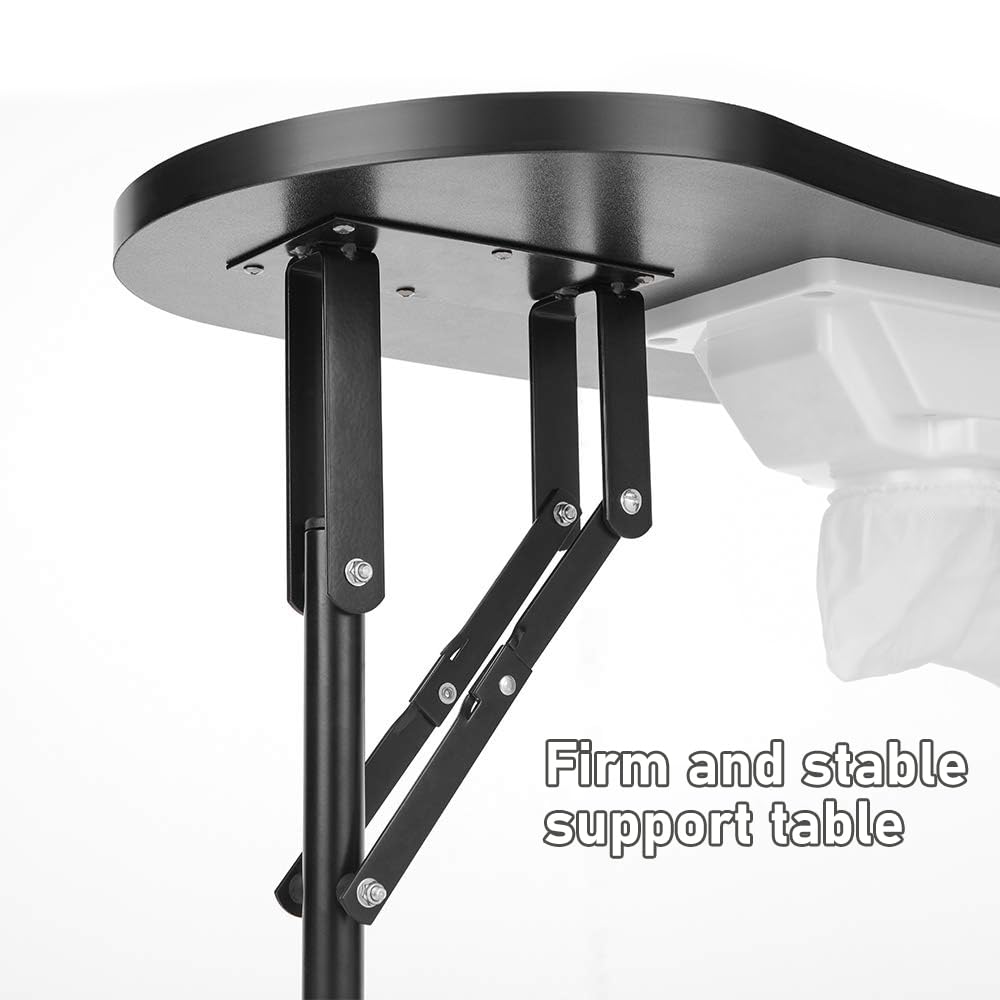 LEIBOU Professional Folding Portable Vented Beauty Manicure Table Nail Desk Salon Spa with Fan &Bag (35''x 16''x 28'') (Black)