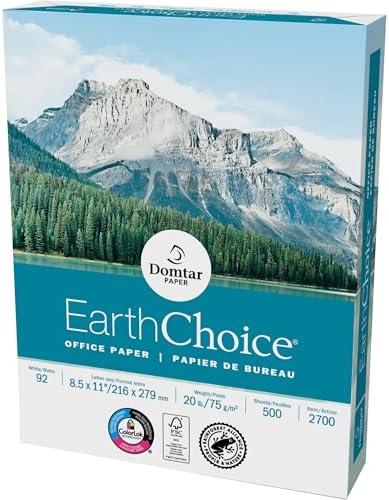 Domtar® 8 1/2" x 11" 20lb Copy Paper (DMR2700) Category: Copy and Multi Purpose Paper, 1 Ream (500 Sheets)
