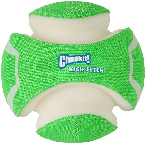 Chuckit! Kick Fetch Ball Dog Toy, Floats in Water, Large 8 Inch Diameter | Durable rubber and foam build, interactive play design, great for pool or lake sessions, built for big breed dogs each day