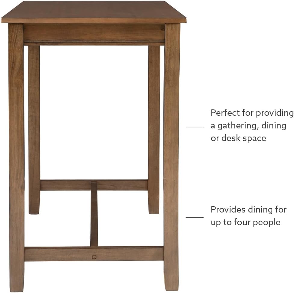 Linon Claridge Rustic Wood 36 inch Height Pub Table
