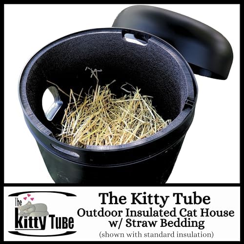 The Kitty Tube Outdoor Insulated Cat House-Feral Option with Straw