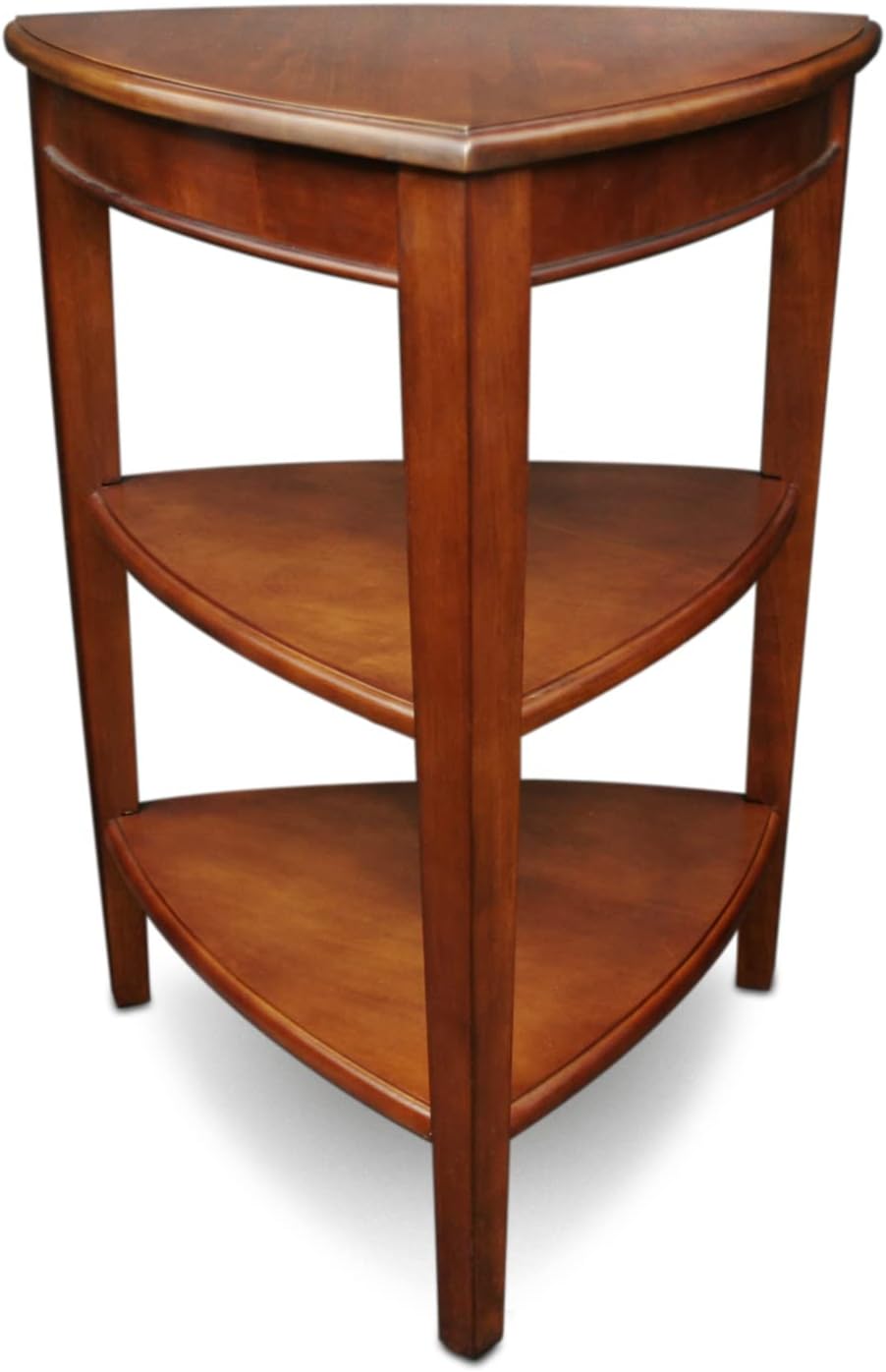 Leick Home Shield Wedge End Table, 21", Glazed Auburn