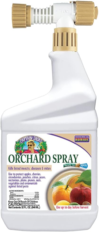 Bonide Captain Jack's Citrus, Fruit & Nut Orchard Spray, 32 oz | Ready-to-Spray, Multi-Purpose Fungicide, Insecticide, and Miticide