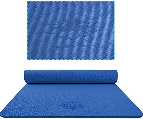Hatha Yoga Extra Thick TPE Yoga Mat - 72"x 32" Thickness 1/2 Inch -Eco Friendly- With High Density Anti-Tear Exercise Mats For Home Gym Travel &
