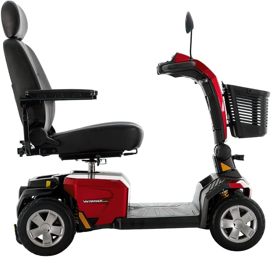 Pride Mobility Victory LX Sport 4 Wheel Scooter (Candy Apple Red, 20" x 20" Seat)