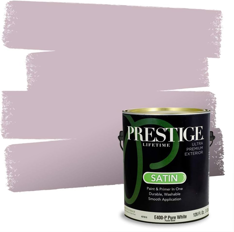 PRESTIGE Paints Exterior Paint and Primer In One, 1-Gallon, Satin, Comparable Match of Sherwin Williams* Ash Violet*