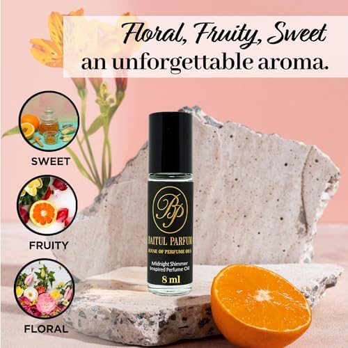 Comparable to Midnight Shimmer Alcohol-Free Fragrance - 8ml Travel Size Perfume Oil in Glass Bottle, Perfume Oil Roll On Rollerball for On The Go Use