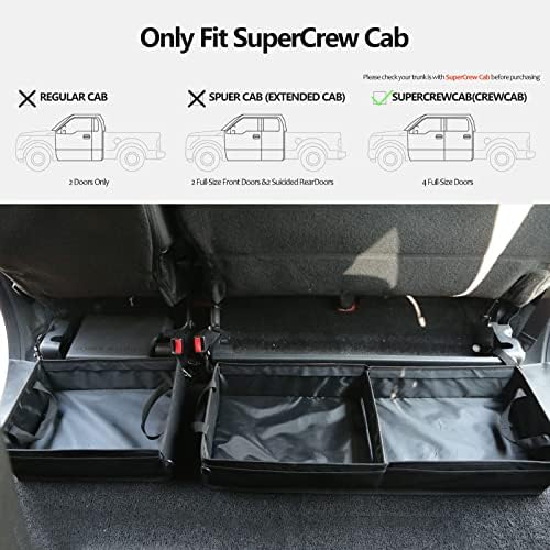 GEEDAR Under Seat Storage Truck Tool Box Organizer for Truck Underseat Storage Ford F150 F250 F350 Chevy Silverado Accessories (3 compartment)
