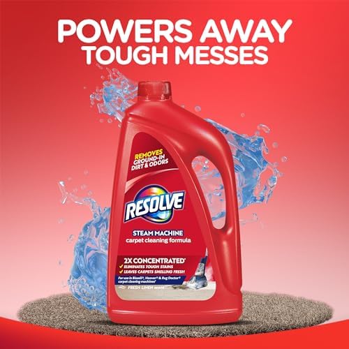Resolve Steam Carpet Cleaner Solution Shampoo, 3.75 Lb Bottle, 2X Concentrate, Safe for Bissell, Hoover & Rug Doctor, Carpet Cleaner