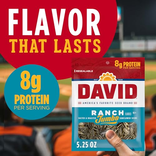 DAVID Jumbo Sunflower Seeds, Ranch Flavor, 5.25 oz.