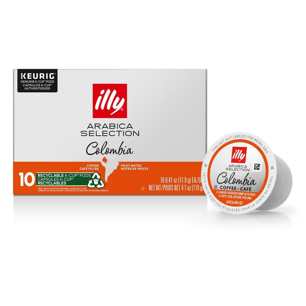 illy Coffee, Dark Roast, K-Cup for Keurig, 100% Arabica Bean Signature Italian Blend, Premium Gourmet Roast Single Serve Drip Coffee