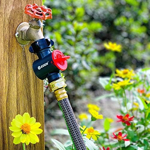 Eden 20138 Inline Water Filter for Garden Hoses and Tools - Anti-Rust, 50 Mesh Stainless Steel Screen, Easy Install, High Flow 11 GPM