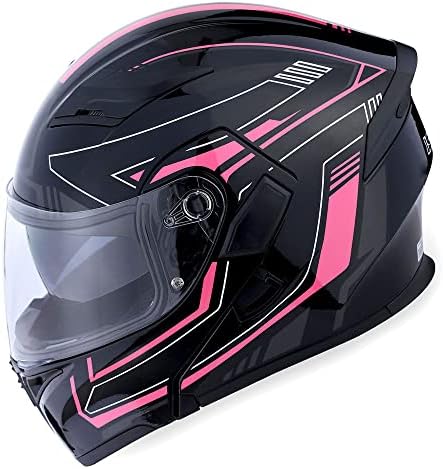1Storm Motorcycle Modular Full Face Helmet Bike Flip up Dual Visor Sun Shield: HB89 Matt Black