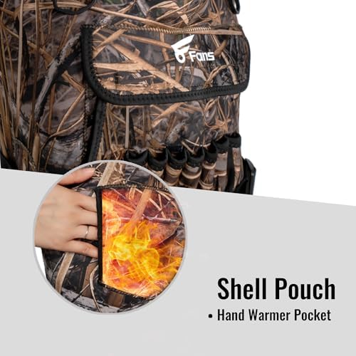 Hunting Waders with 1000G Insulation Rubber Boots, Neoprene Chest Wader, Waterproof Bootfoot Waders for Men & Women