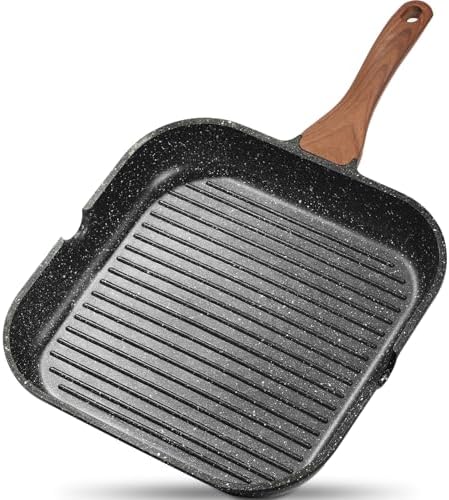 ESLITE LIFE Nonstick Grill Pan for Stove Tops, Versatile Griddle with Pour Spouts