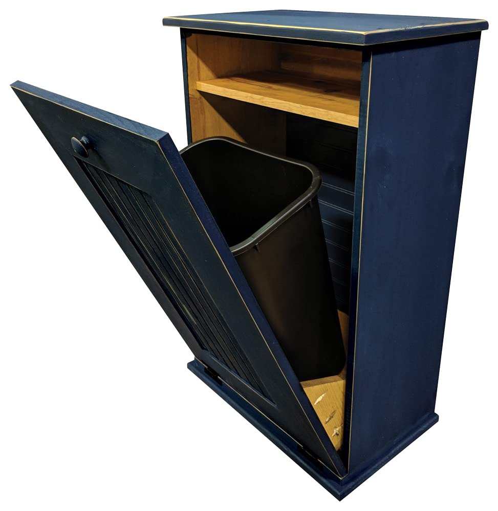 Sawdust City Tilt-Out Wooden Trash Bin Holder (Old - Black)