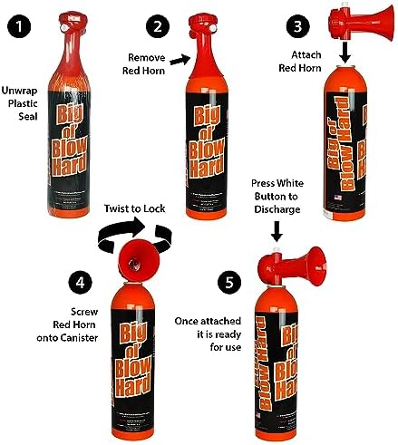 Big Ol' Blowhard Loud Air Horn for Boat, Bear Deterrent & Marine Safety