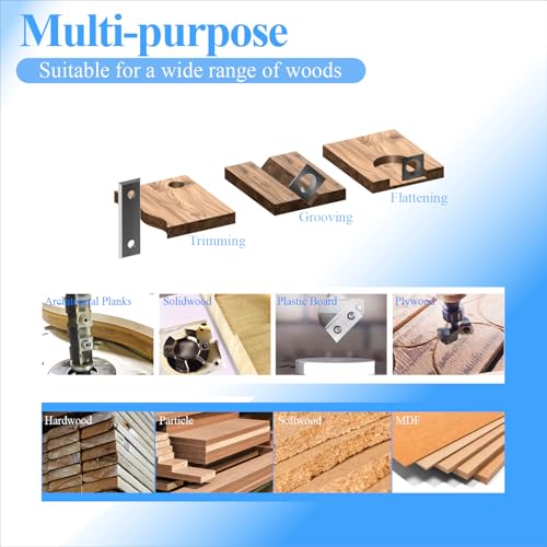 Asieg Tool 14 x 14 x 2mm-30° Carbide Inserts Cutters Knives Blades with Screws for Grizzly T21348 and Woodworking Spiral Helical Planer Head 10pcs