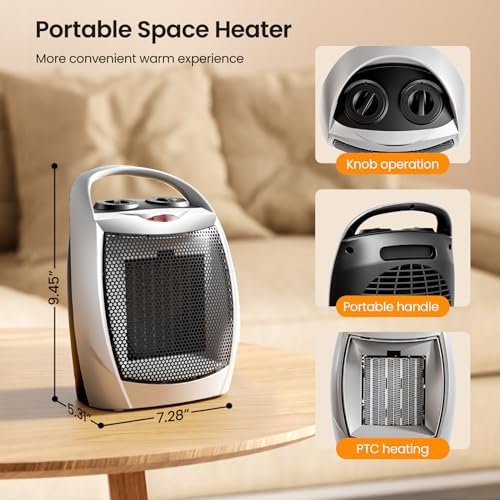 Kismile Small Electric Space Heater Ceramic Space Heater