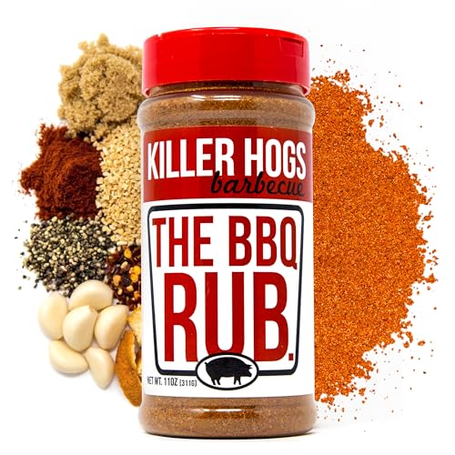 Killer Hogs The BBQ Rub, Grill and Smoking Seasoning, 11 oz | Championship Barbecue Spice Blend for Beef, Steak, Ribs, Burgers, Pork and Chicken, Convenient Shaker Container