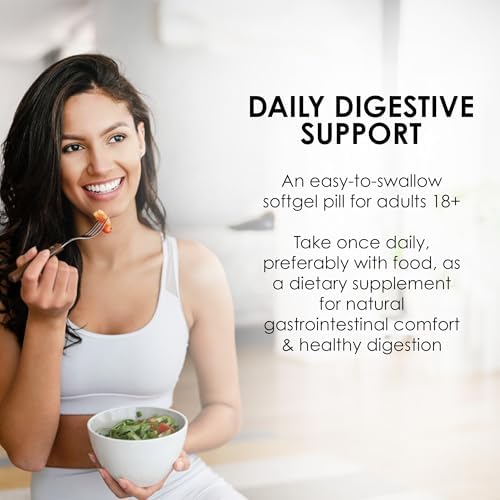 MASON NATURAL Peppermint Oil 50 mg Enteric Coated Softgels, 90 Day Supply | 50mg pure peppermint oil, enteric coated to dissolve in the intestines, to ease bloating & gas and support normal digestion