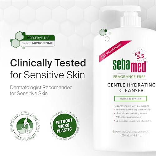 SEBAMED Fragrance-Free Gentle Face and Body Hydrating Cleanser pH 5.5 Dermatologist Recommended Ultra Mild Formula for Normal To Dry Sensitive Skin