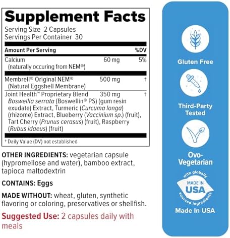 Redd Remedies, Joint Health Advanced, Helps Strengthen Connective Tissue and Cartilage, Fast-Acting Comfort with Boswellia Serrata and Turmeric, 60 Vegetarian Capsules