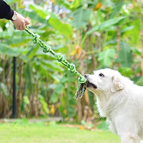 Vitscan Dog Toys for Large Dogs and Aggressive Chewers, Durable Dog Toy,5-Knot Rope Tug,Heavy Duty Chew Sturdy Cotton Knot Ropes Toy for Large Breed Dogs,Indestructible Rope for Tug-of-War Play