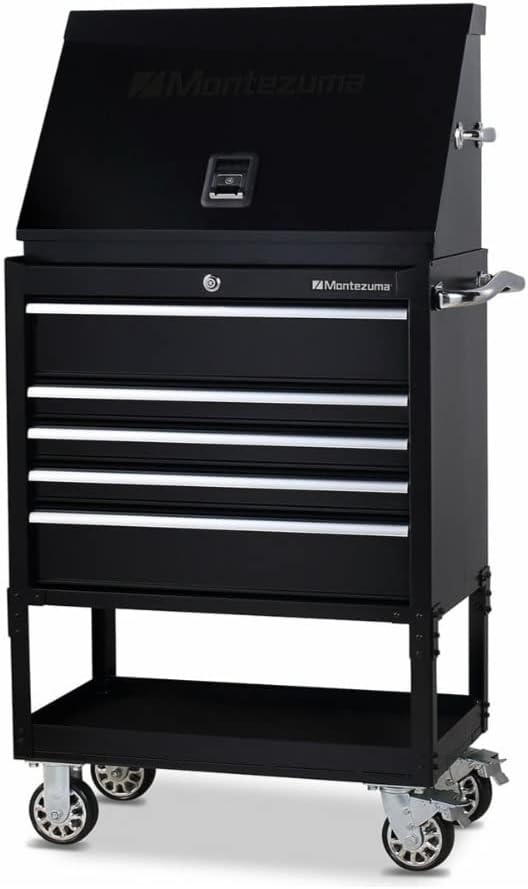 Montezuma ME300B 30-Inch Portable TRIANGLE Toolbox, Black