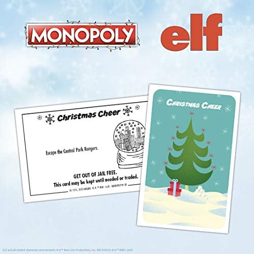 Monopoly Elf | Based on Christmas Comedy Film Elf | Collectible Monopoly Game Featuring Familiar Locations and Iconic Moments | Officially Licensed