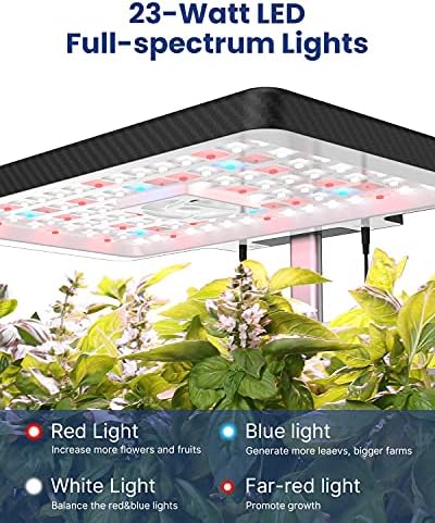 iDOO 12Pods Hydroponics Growing System Garden with LED Grow Light