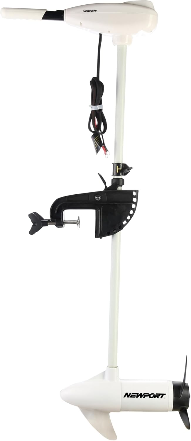 Newport L-Series 86lb Thrust Transom Mounted Saltwater Electric Trolling Motor w/LED Battery Indicator (40" Shaft)