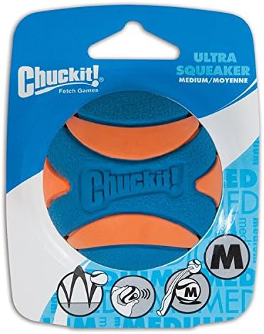 Chuckit Ultra Squeaker Ball Dog Toy Medium (2.5" Diameter) (6 Pack)