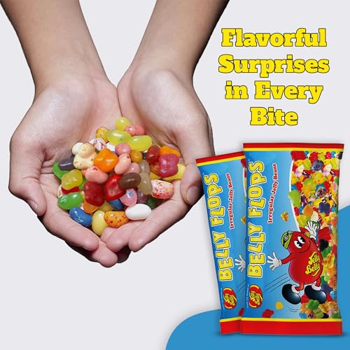 Jelly Belly Belly Flops – Fun-Shaped Candy Treats - Jelly Beans Bulk Pack for Parties and Events (Pack of 1, 2lb bags)