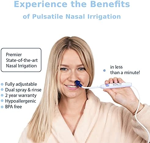 SinuPulse Elite Pulsating Nasal Irrigation System, 30 SinuAir Packets