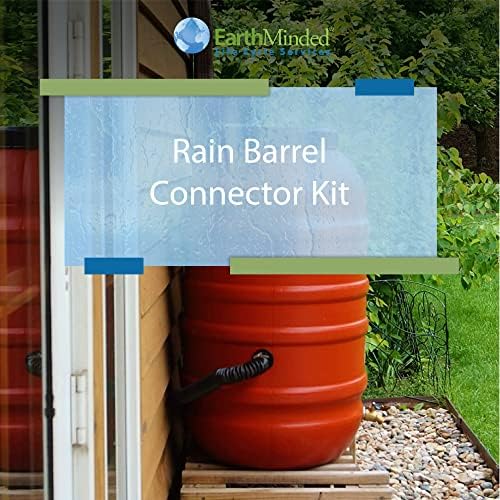 EarthMinded Rain Barrel Overflow Kit - Divert Water Away From Full Rain Barrels and Your Home - This Rain Barrel Link Kit Extends to 5 Feet and