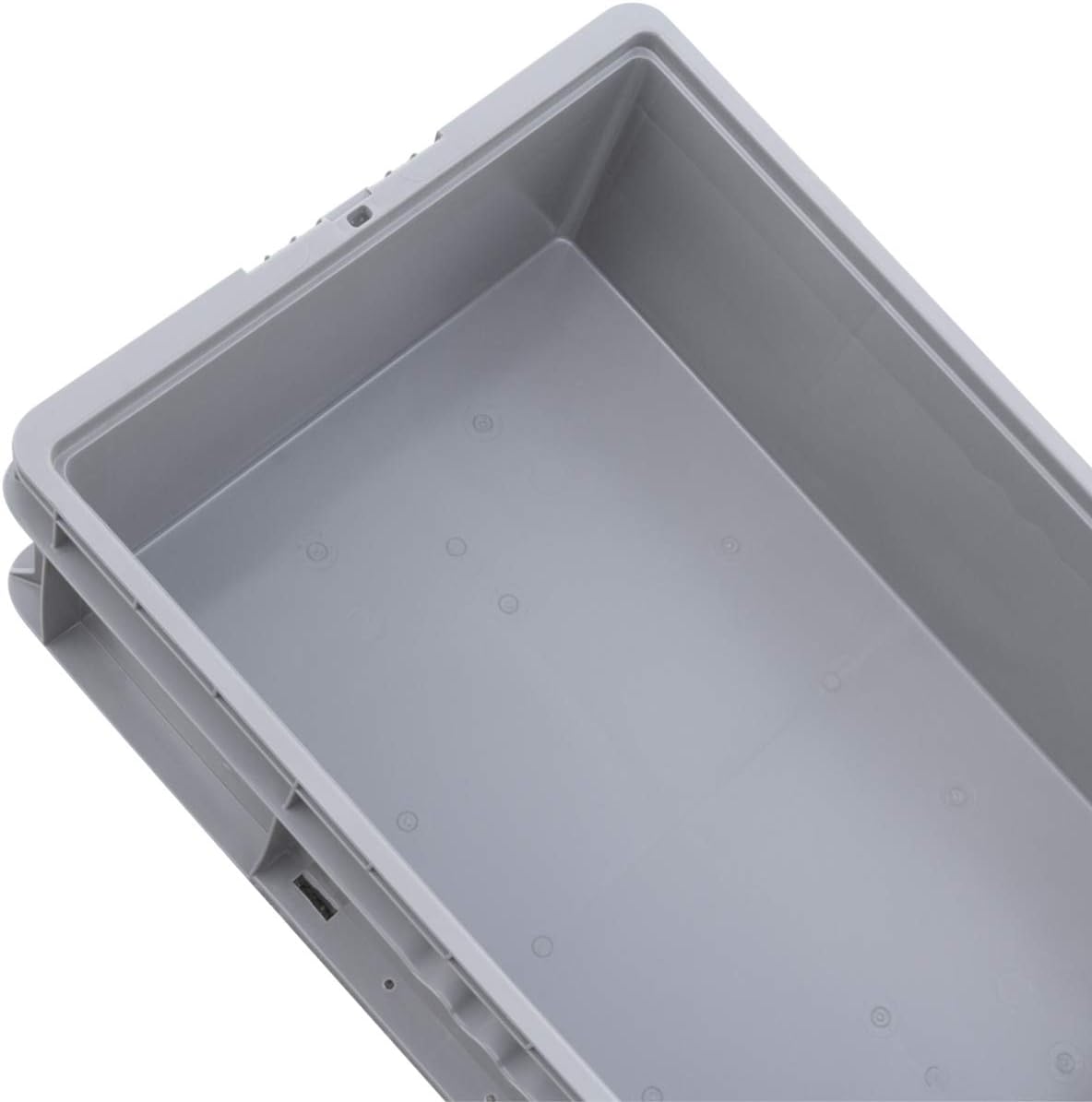 Buckhorn SW3215080201000 Plastic Straight Wall Storage Container Tote, (32-Inch x 15-Inch x 7-1/2-Inch), light grey