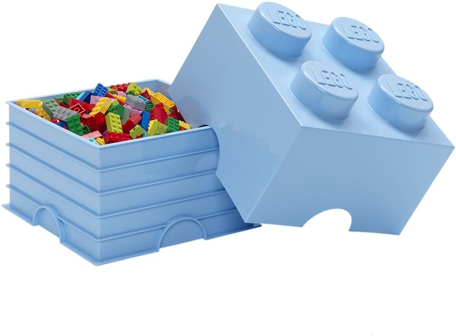 Room Copenhagen LEGO Storage Brick Drawer 4, 9-3/4 x 9-3/4 x 7-1/8 Inches, Bright Yellow (4003) | Stackable Storage Box Storage with Lid Toy Organization Home Decor Office Kids Room