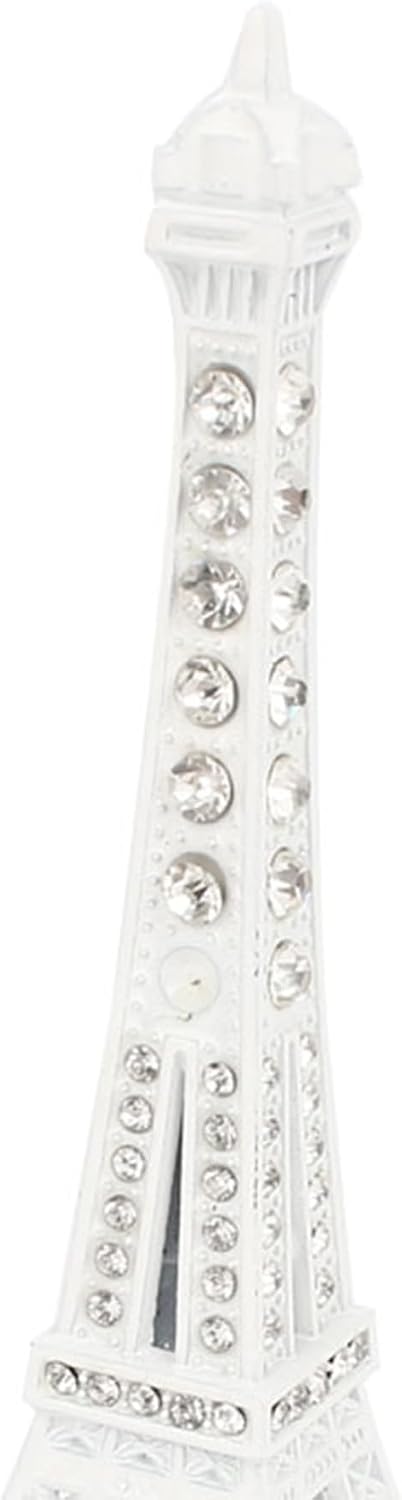 uxcell Plastic Mini Eiffel Tower Figurine Statue Model Desk Decor 13cm White
