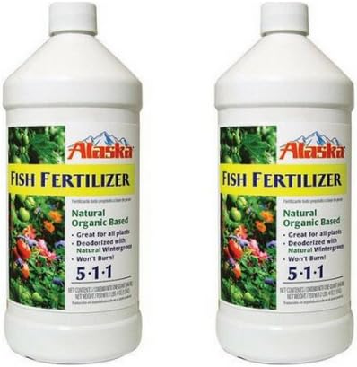 Lilly Miller Alaska Fish Fertilizer 5-1-1 Concentrate 1 Quart (2-Pack)