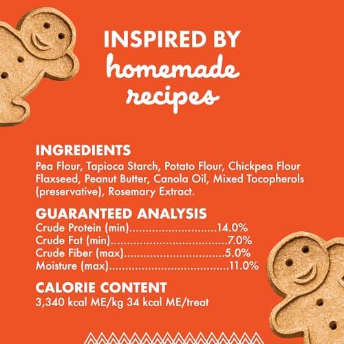 Buddy Biscuits Grain Free Dog Treats, Baked in USA, Large Size Treat with Natural Peanut Butter 14 oz.