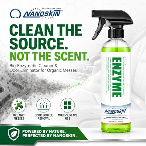 Nanoskin ENZYME Bio-Enzymatic Cleaner & Odor Eliminator 1 Gallon - Fragrance-Free Multi-Surface Cleaner for Organic Stains, Pet Accidents, Food Spills, Light Grease & Grime | Auto, Kitchen & Bath